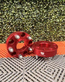 Separadores de ruedas Jeep Commander XK 2006-2010, Jeep Wrangler JK 2007-2017 y JL 2018+, Jeep Grand Cherokee WJ 1999-2004, Jeep Grand Cherokee WK 2005-2010: (Distriución: 5×127, Centro: 71.6mm, Espesor: 38mm, Rosca: 12×1/2 -20)